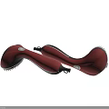 Red And Black Handheld Daily Electrical Massagers With Curved Design And Massage Heads