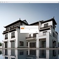 Chinese style single-family villa country house homestay villa ancient villa 3d model