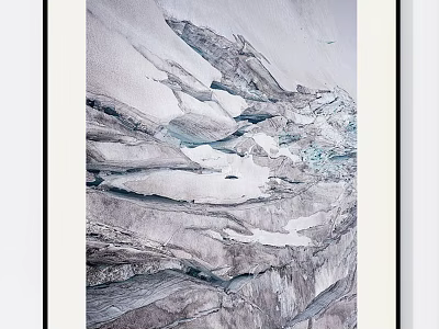 Detailed Glacier Iceberg Painting With Natural Texture And Abstract Design 3d model