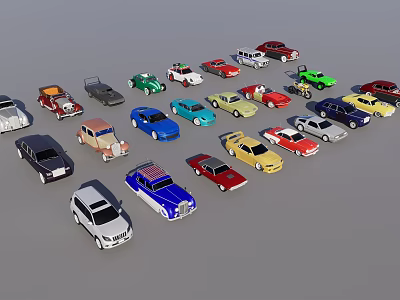 Family car collection car 3d model