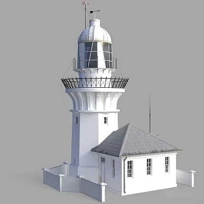 Modern Lighthouse Cape Mokey Lighthouse 3d model
