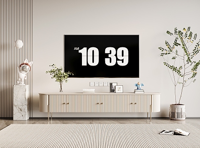 modern TV cabinet cream TV cabinet 3d model