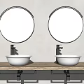 Modern sink counter basin 3d model