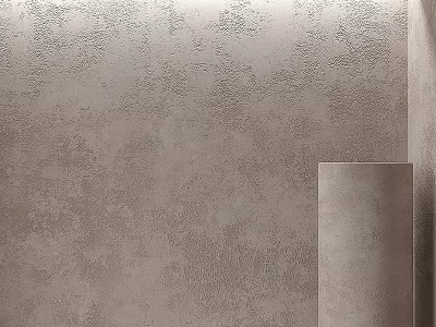 Modern Gray Concrete Component With Cylindrical Structure And Textured Wall 3d model