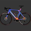 Modern Road Bicycle With Colorful Gradient Frame Drop Handlebars Continental Tires And Sporty Design