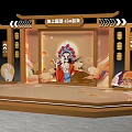 Chinese Style Promotion Stage With Peking Opera Figure And Rabbit