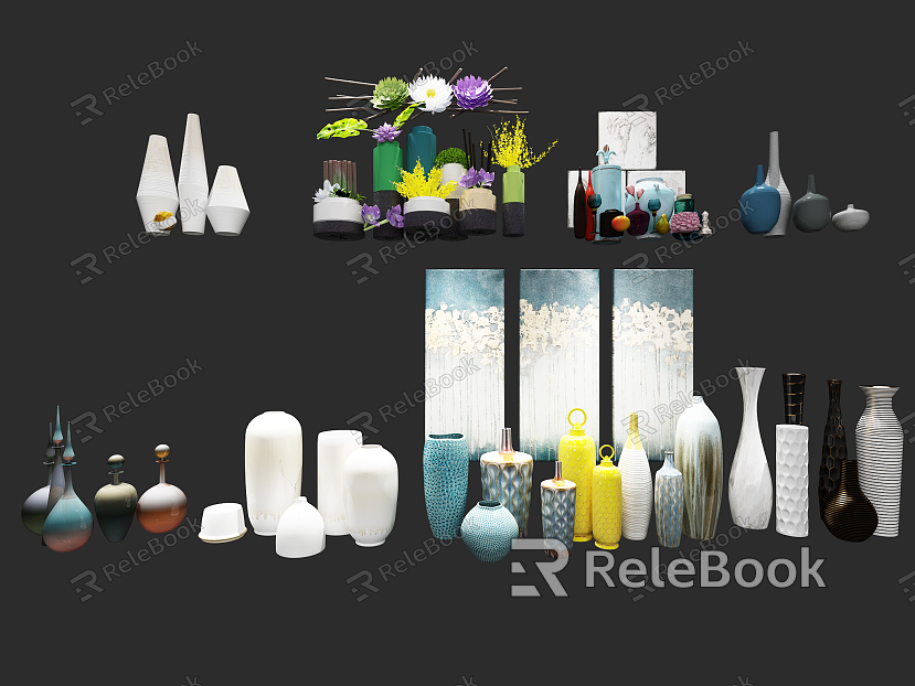 Modern ceramic ware decorations model