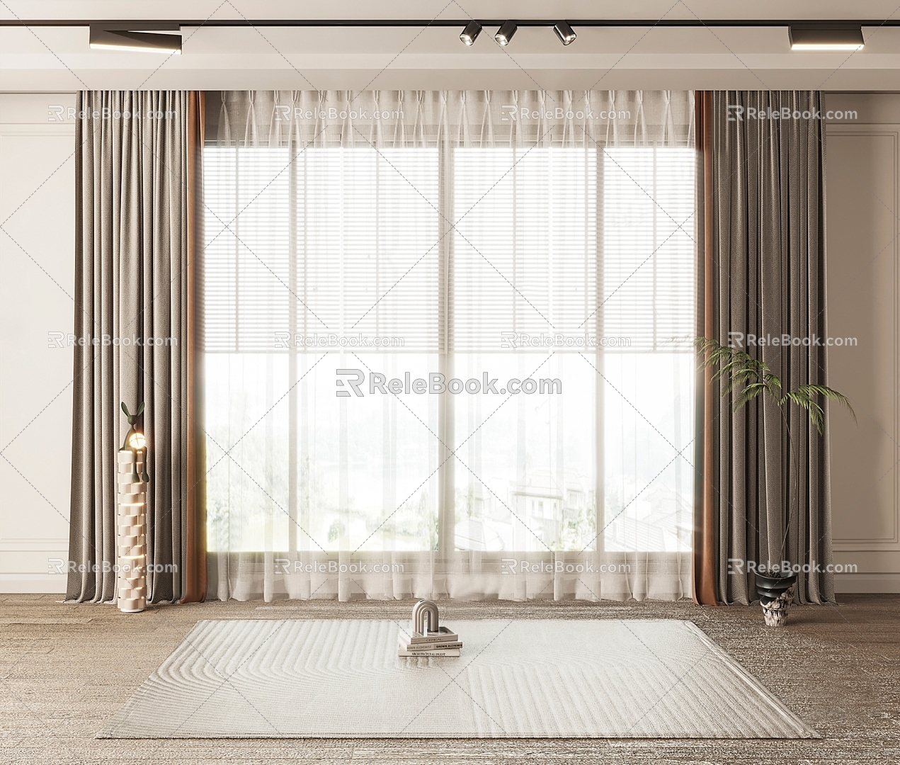 Modern Curtains 3d model