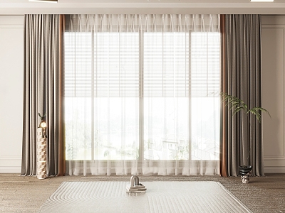 Modern Curtains 3d model