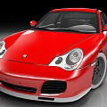 Red Sports Car With Sleek Design Front View Headlights And Alloy Wheels