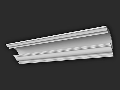 White Layered Decorative Architectural Component With Smooth Surface For Interior Decoration 3d model