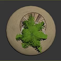 Spiral Multi Level Building Model with Palm Tree Top Circular Base Spiral Stairs and Windows