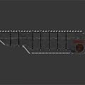 Black Long Strip Mechanical Component With Multiple Modules And Ventilation Grilles