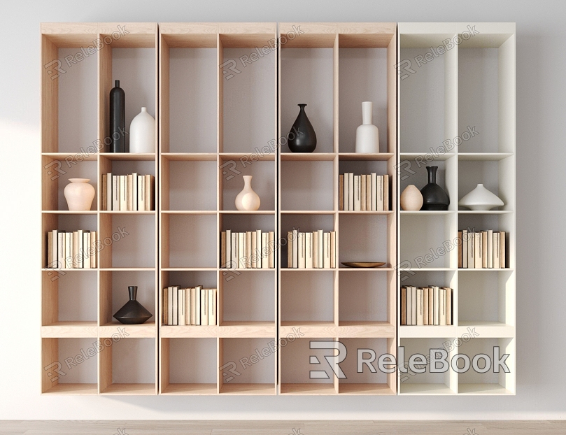 Modern bookcase model