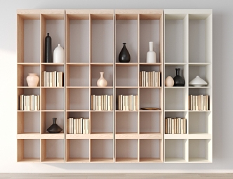 Modern bookcase 3d model