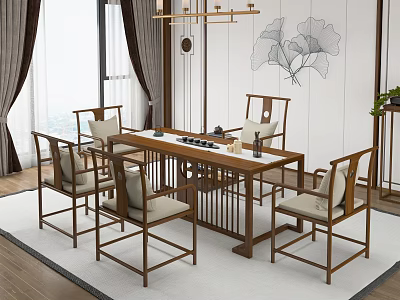 New Chinese Tea Room 3d model