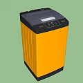 Stylish Orange And Black Washing Machines With Modern Design And Control Panel