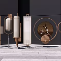 Modern Chinese Style Wall Lamps With Metal And Wooden Frames And Plum Blossom Design