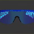 Stylish Blue Frame Sunglasses With Mirrored Lenses And LEGEN DARY Text