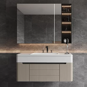 Modern Washbasin Bathroom Cabinet Washbasin 3d model
