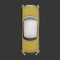 Vintage Yellow And White Classic Car With Retro Design And Chrome Accents