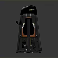 Modern Home Gym Strength Training Machine With Black Frame Orange Seat And Digital