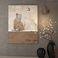 Quiet Animal Painting Decorative Painting 3d model