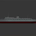 White And Red Cruise Ship With Multiple Decks And Water Reflection