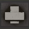 Rusty Old Metal Household Appliance Featuring Grille Design On Cracked Surface And Gray Base