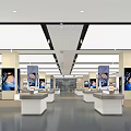 Modern Business Hall Telecom Mobile Unicom Business Hall Store 3d model