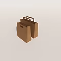 Sturdy Brown Paper Shopping Bags With Convenient Handles For Daily Use