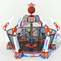 Children's Trampoline Children's Bungee Rotating Bungee Dunk Bungee 3d model