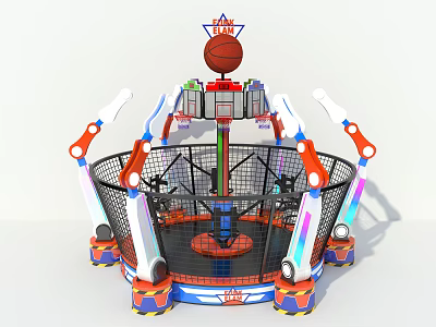 Children's Trampoline Children's Bungee Rotating Bungee Dunk Bungee 3d model