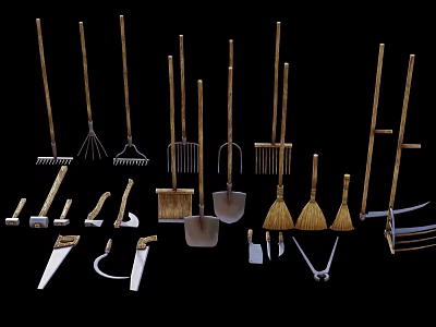 Chinese farm tools 3d model Chinese farm tools 3d model