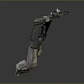 Detailed Realistic Rock Cliff Model With Layered Strata Green Grass And Stones