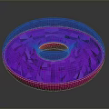 Stone Wood Crafted Purple Glowing Ring With Reflective Base Design