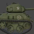 Cartoon Sherman Tank 3d model