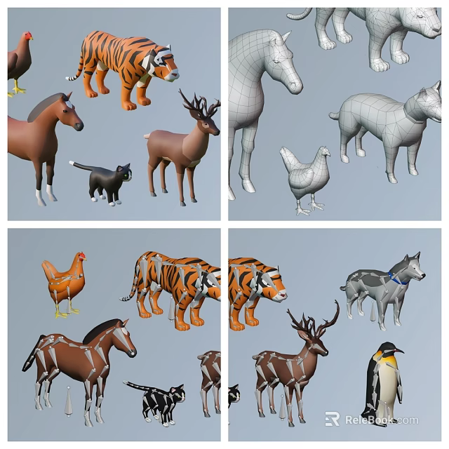 Reptile 3D Models Collection Featuring Various Species And Detailed Designs 3d model