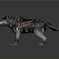 Fantasy Warrior And Battle Wolf Featuring Leather Saddle With Metal Buckles And Armor