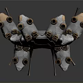 Futuristic Metallic Spacecraft With Multiple Thrusters And Geometric Design For Space Exploration