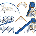 Children's Amusement Equipment Climbing Net Climbing Net No Power Facilities Outdoor Toy Slide 3d model