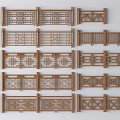 Various Wooden Fence Designs With Intricate Patterns For Outdoor Use 3d model