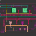 Complex Industrial Metal Pipes Installation On Ceiling With Ductwork And Vents