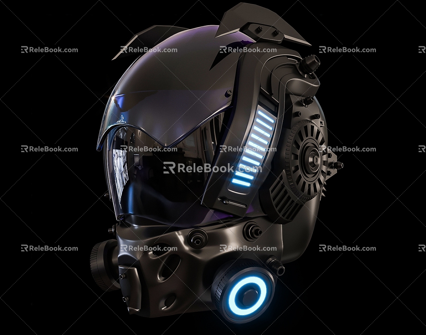 Helmet Cyberpunk Technology Helmet Props Helmet Movie Helmet Animation Helmet 3d model