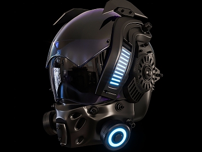 Helmet Cyberpunk Technology Helmet Props Helmet Movie Helmet Animation Helmet 3d model