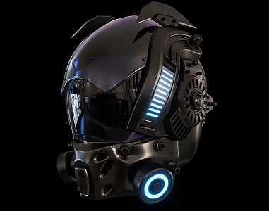 Helmet Cyberpunk Technology Helmet Props Helmet Movie Helmet Animation Helmet 3d model