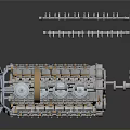 Detailed 3D Model Of Tire Structure With Tread Bead And Internal Components