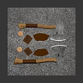 Handcrafted Ancient Weapons With Wooden Shafts Leather Bindings And Sharp Blades