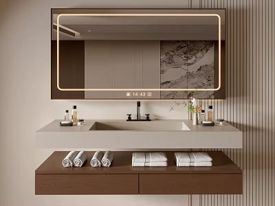 Modern Bathroom Cabinet Bathroom Basin Bathroom Ornaments 3d model