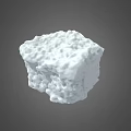 White Tofu Block with Rough Surface Texture Isolated on Gray Background 3d model
